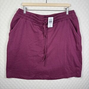 Torrid Purple Fleece A-Line Mini Skirt with Drawstring Plus Size 1X NWT